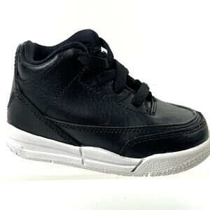 Nike Air Jordan 3 Retro BT Size 5C Black White Toddler Baby Boy Shoes Sneakers 5